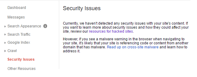 google search console security issues
